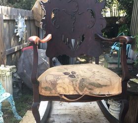 antique victorian rocking chair make over, architecture, home decor, painted furniture, repurposing upcycling