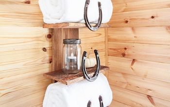  Organize a sua casa de banho com esta solução de arrumação rústica