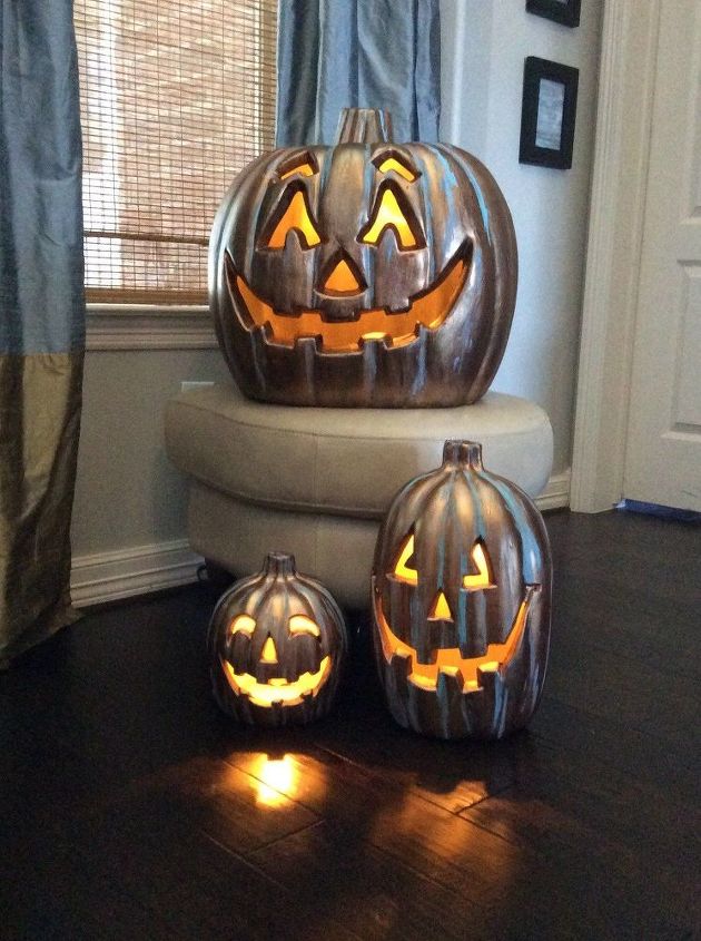jack o lantern makeover, crafts, halloween decorations, outdoor living, painting