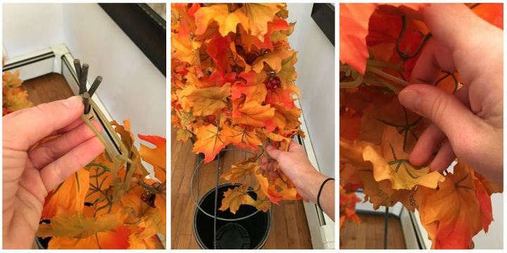 easy quick diy fall topiary