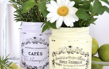 Easy Seasonal Decorating With French Jars, Flowers and Fresh Herbs