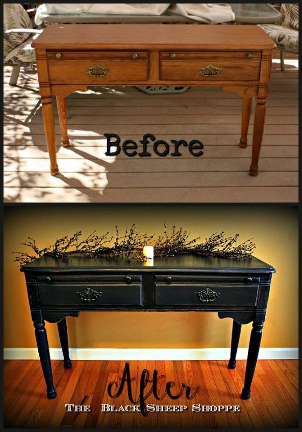table gets a dramatic new look with paint, chalk paint, painted furniture