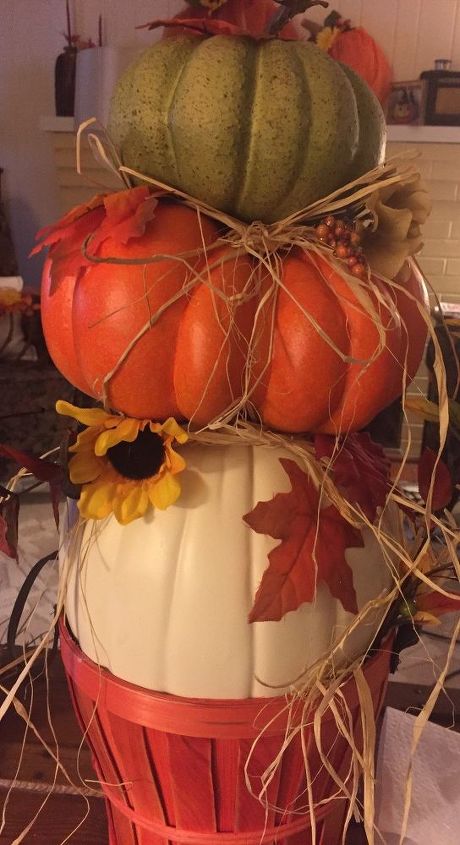 pilha de abbora super fcil para sua decorao de outono