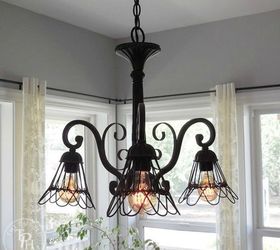 s want high end lighting these 20 minute ideas are brilliant, lighting, Replace a chandelier with industrial shades