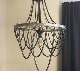 s want high end lighting these 20 minute ideas are brilliant, lighting, Build your own with a bicycle wheel and chain