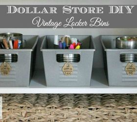 s 11 life changing storage ideas for less than 10, storage ideas, Spray paint bins into vintage lockers
