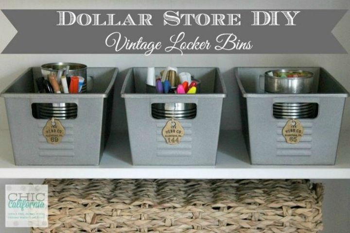 s 11 life changing storage ideas for less than 10, storage ideas, Spray paint bins into vintage lockers