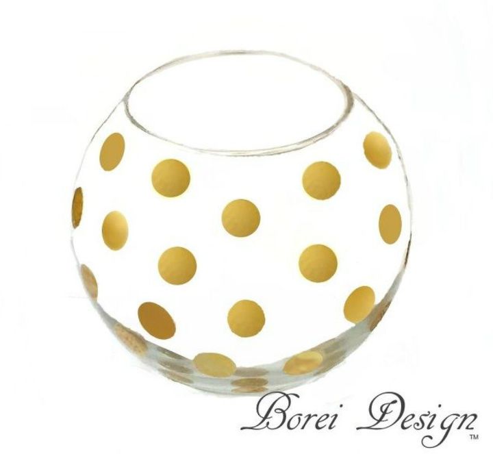 s 11 life changing storage ideas for less than 10, storage ideas, Paint your own bowl with gold dots