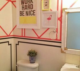 10 cheap and easy home improvement hacks you ll wish you d seen sooner, Get geometric wallpaper with washi tape