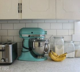 10 cheap and easy home improvement hacks you ll wish you d seen sooner, Get subway tile using paint