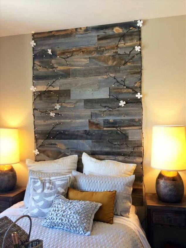 10 cheap and easy home improvement hacks you ll wish you d seen sooner, Build a distressed wooden headboard for cheap