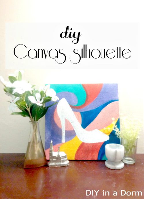 diy colorful canvas silhouette, bedroom ideas, window treatments, windows