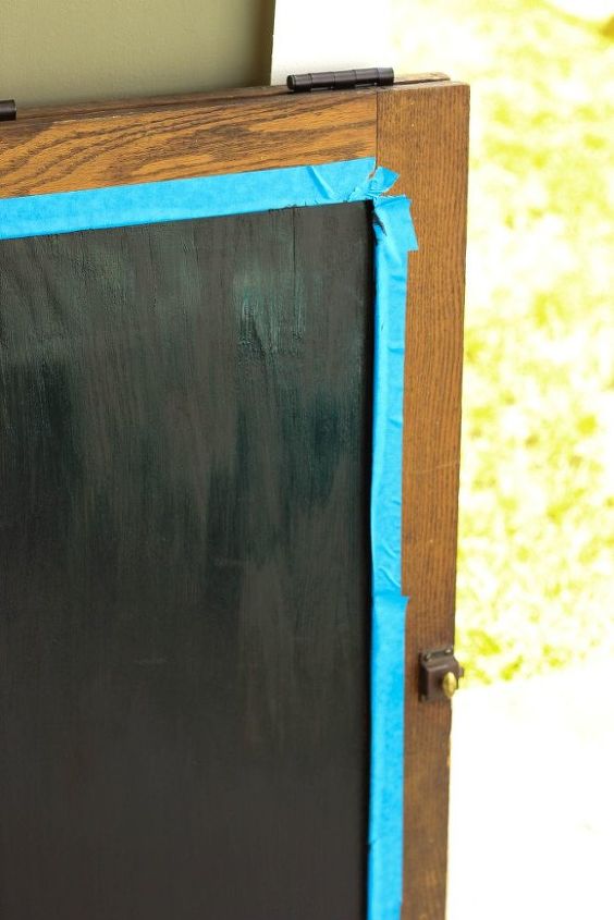 diy bistro sign from repurposed cabinet doors, chalkboard paint, crafts, doors, kitchen cabinets, kitchen design
