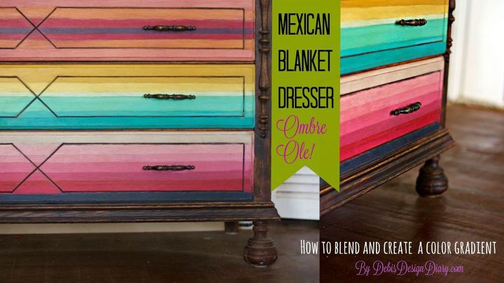mexican blanket dresser how to blend color with clay based paint, chalk paint, how to, paint colors, painted furniture, repurposing upcycling