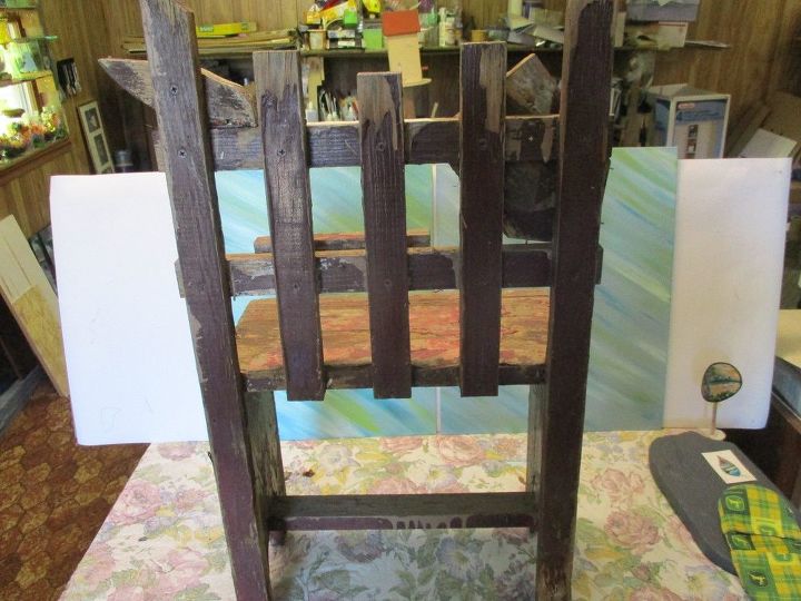 cadeira de destaque vintage reciclada