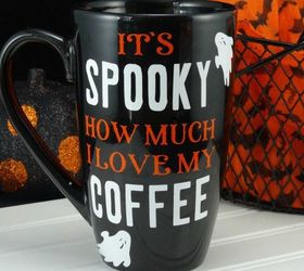 diy halloween coffee mug hazelnut mocha coffee recipe, halloween decorations, painted furniture, seasonal holiday decor