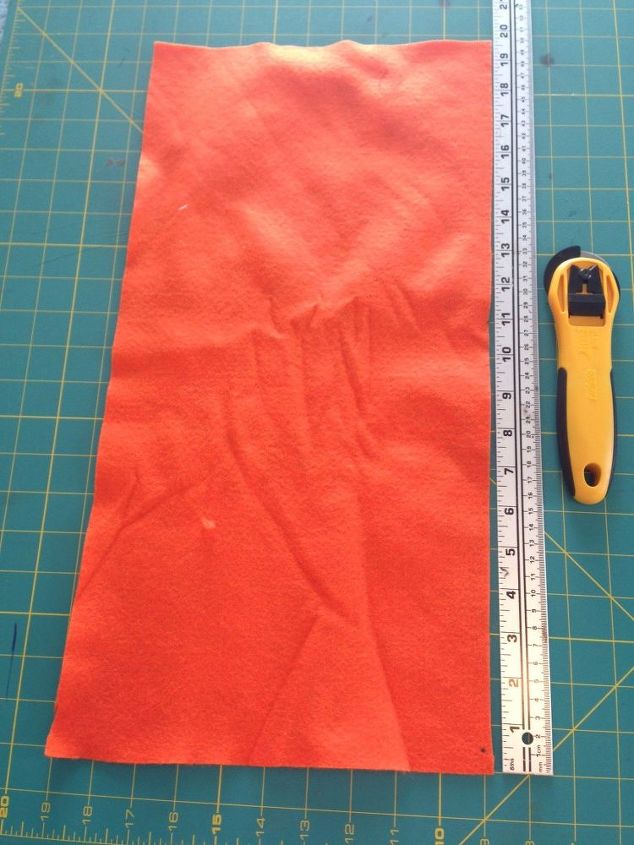 abbora de pano, Tecido de feltro laranja r gua e cortador rotativo