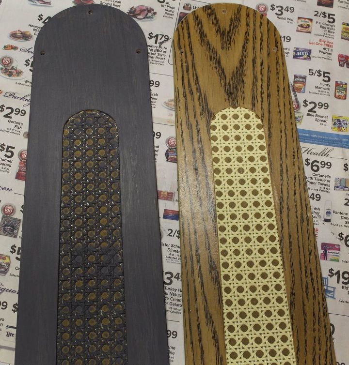 make a halloween mummy from a ceiling fan blade, halloween decorations, repurposing upcycling, seasonal holiday decor, wall decor, Paint the blade with grey paint