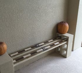 An Almost Free Cinder Block Porch Bench