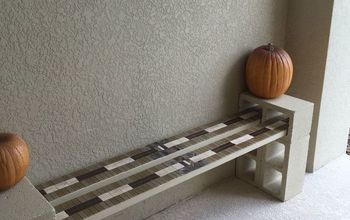An Almost Free Cinder Block Porch Bench
