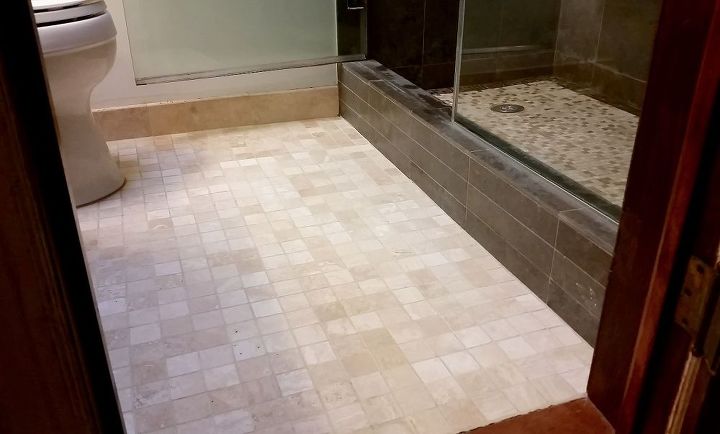 easy grout cleaner and swiffer hack for under 8, Shining Floors Clean Grout Make me Happy