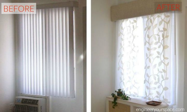 s 15 window curtain ideas for under 15, home decor, window treatments, Replace your sliding blinds with a curtain