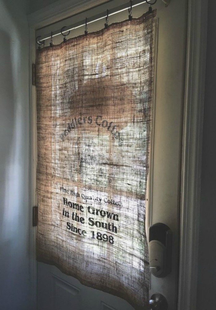 Add A Burlap Curtain For Rustic Look Add A Burlap Curtain For Rustic Look