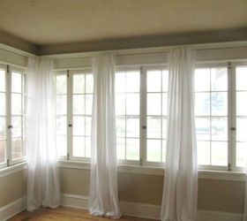 s 15 window curtain ideas for under 15, home decor, window treatments, Use bed sheets for flowy curtains