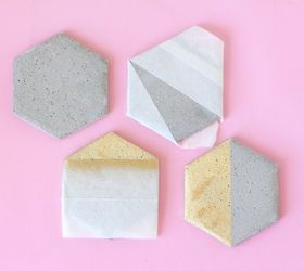 simple diy cement coasters, concrete masonry, crafts, dining room ideas, halloween decorations, home decor, home improvement, painted furniture