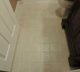 s shock your guests with these shoe string budget flooring ideas, flooring, Paint the grout to give your tile a new look