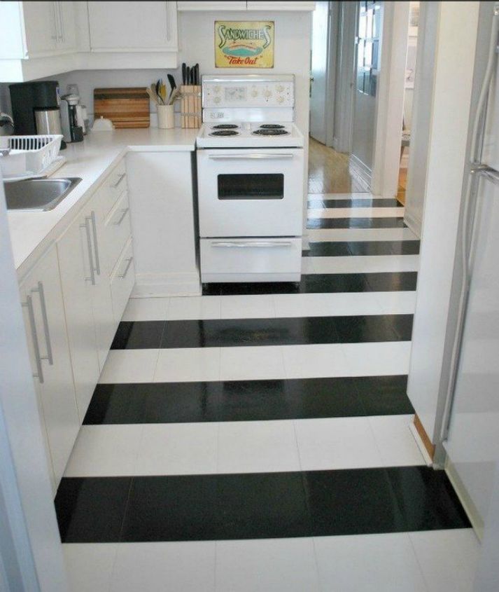 s shock your guests with these shoe string budget flooring ideas, flooring, Get a cool pattern with vinyl flooring