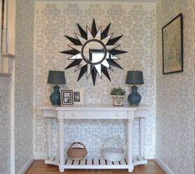 from busy stenciled to 2017 calm, bedroom ideas, chalk paint, closet, fireplaces mantels, foyer, home decor, painting, wall decor