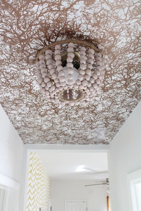 Make A Paper Mache Beaded Chandelier Hometalk Make A Paper Mache Beaded Chandelier Home Decor Lighting