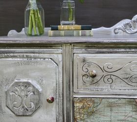 antique buffet makeover, repurposing upcycling
