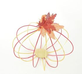 diy wire pumpkin candle holder, crafts, fireplaces mantels, home decor, wall decor