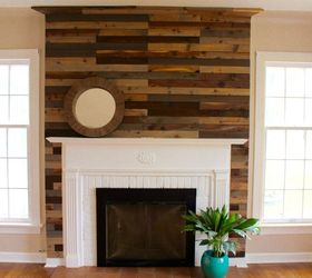 quick and easy fireplace update, fireplaces mantels, home decor, home improvement, living room ideas, pallet, wall decor, Final Result