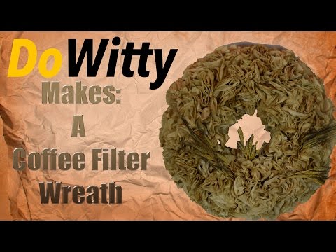 making a coffee filter wreath, crafts, painted furniture, wreaths, Coffee Filter Wreath