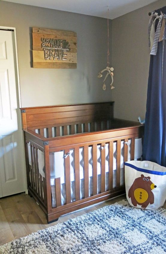 baby boy rustic woodland nursery room reveal, bedroom ideas, rustic furniture, storage ideas