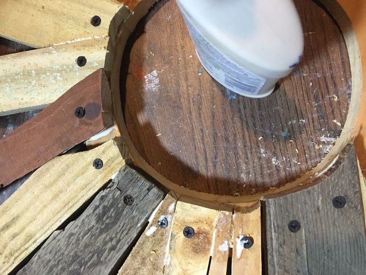espejo nutico costero de madera recuperada sunburst