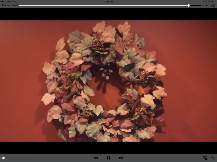 beautiful fall wreath , crafts, how to, seasonal holiday decor, wreaths, Finished
