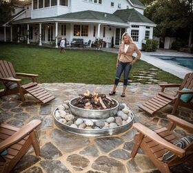 campfire at home, home decor, outdoor living