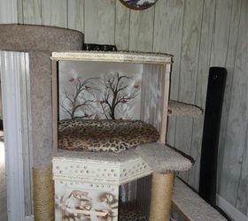 side tables into a cat tree, painted furniture