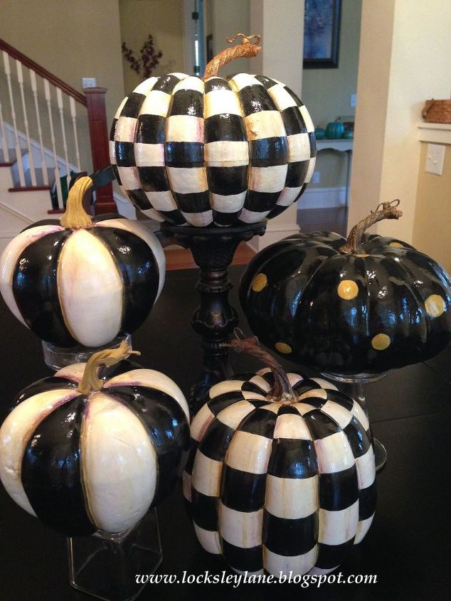 q how to paint black white checkered pumpkin , crafts, halloween decorations, seasonal holiday decor
