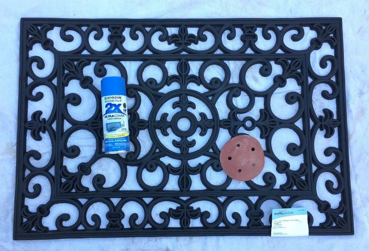 rubber door mat wall decor in 30 minutes