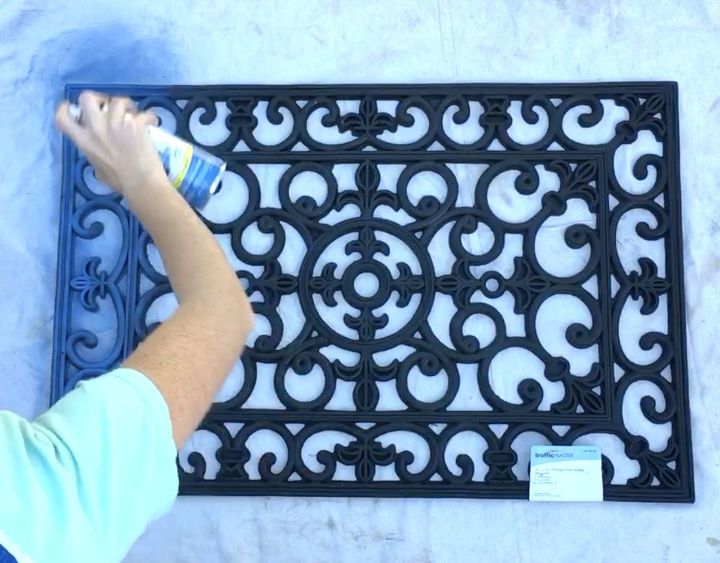 rubber door mat wall decor in 30 minutes