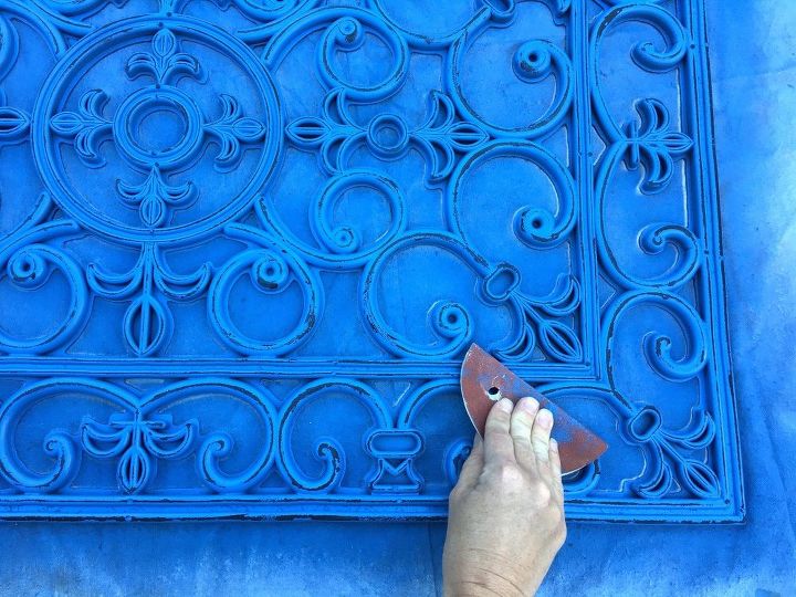 rubber door mat wall decor in 30 minutes