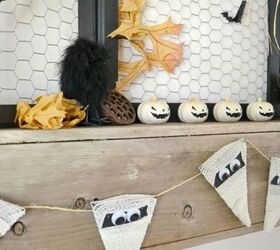 mummy banner, crafts, doors, fireplaces mantels, halloween decorations, home decor, how to, outdoor living