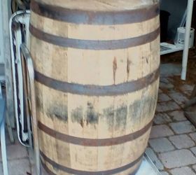 q need ideas for a whiskey barrel table for the pool deck , repurpose furniture, repurposing upcycling, woodworking projects