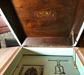 vintage victrola mini bar liquor cabinet with stain painted images