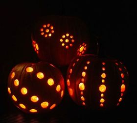 s 13 popular ways to decorate a pumpkin with little or no carving, Carve them with a drill